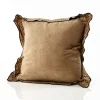 Almofada AUTOMNE bege com folho 45x45cm