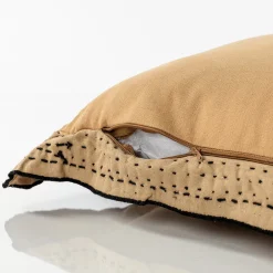 Almofada AUTOMNE bege com folho 45x45cm