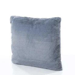 Almofada cinza escuro com pelo 40x40cm