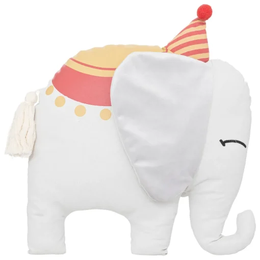 Almofada elefante CIRCUS cinza com pompom