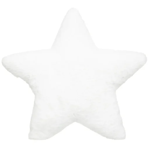 Almofada estrela pelo branco 39x39cm