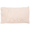 Almofada gaze rosa love 30x50cm