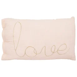 Almofada gaze rosa love 30x50cm