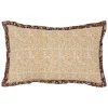 Almofada INDIE bege com flores 38x58cm