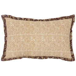 Almofada INDIE bege com flores 38x58cm