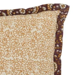 Almofada INDIE bege com flores 38x58cm