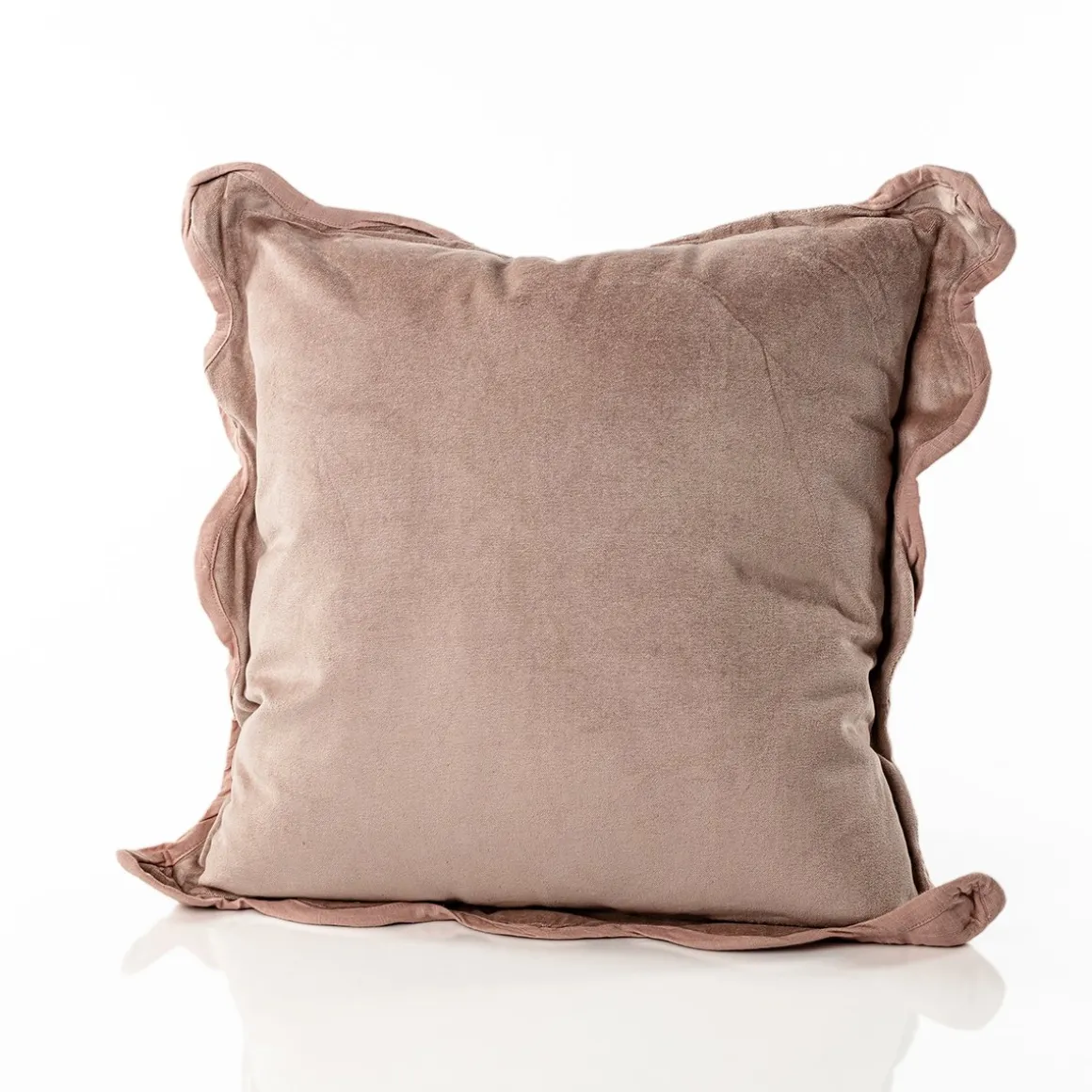 Almofada LITTLE COTTAGE rosa com folho 45x45cm