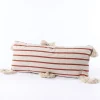 Almofada PRINT riscas FLORAL com tassels 30x70cm
