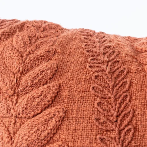 Almofada THE FLORAL folha terracota 45x45cm