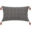Almofada WINTER LIGHT gaze cinza escuro com tassels 30x50cm