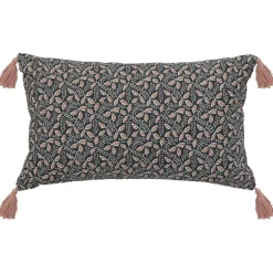 Almofada WINTER LIGHT gaze cinza escuro com tassels 30x50cm