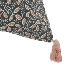 Almofada WINTER LIGHT gaze cinza escuro com tassels 30x50cm
