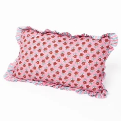 Almofada YUCATAN floral com folhos 35x60xm