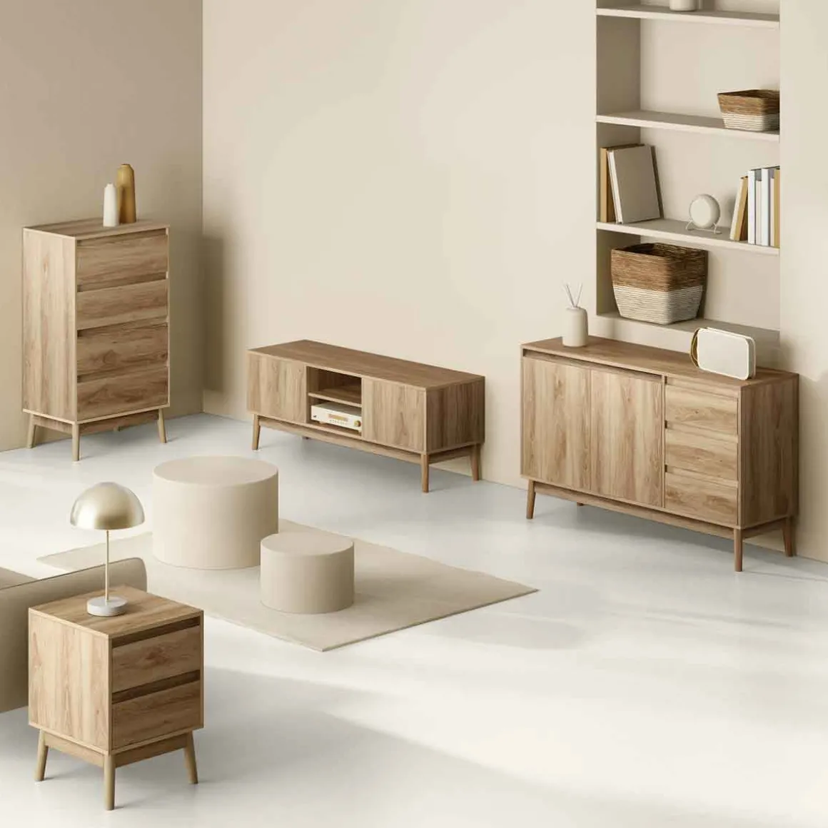 Aparador ABANA bege em mdf