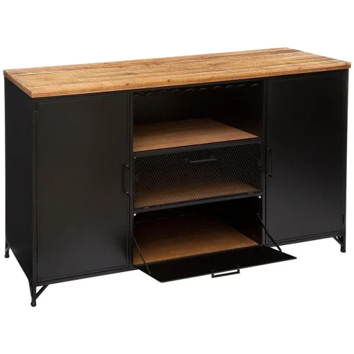 Aparador CIERNA preto 85x42,5x140cm