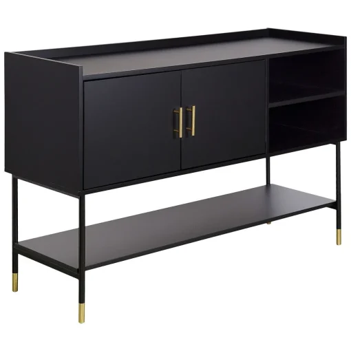 Aparador com 2 portas TEDY preto