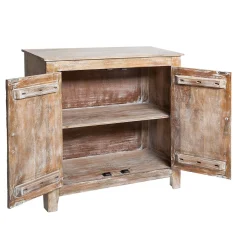 Aparador em madeira mango com 2 portas shirel