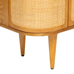 Aparador KISCO com 4 portas em mdf e rattan