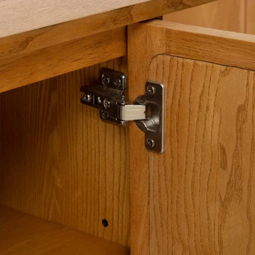 Aparador KISCO com 4 portas em mdf e rattan