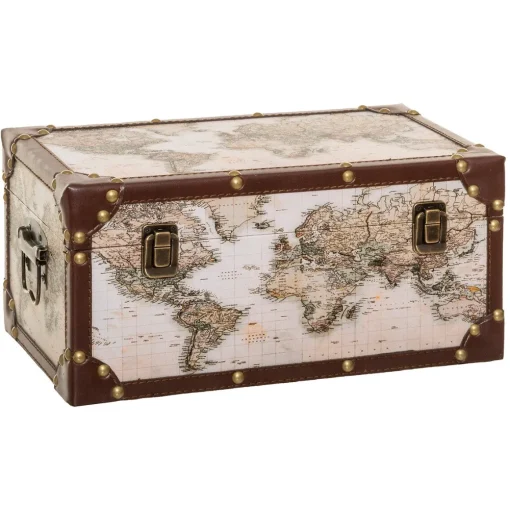 Baú decoração mundo ANZO 29x57cm