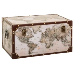 Baú decoração mundo ANZO 21x41cm