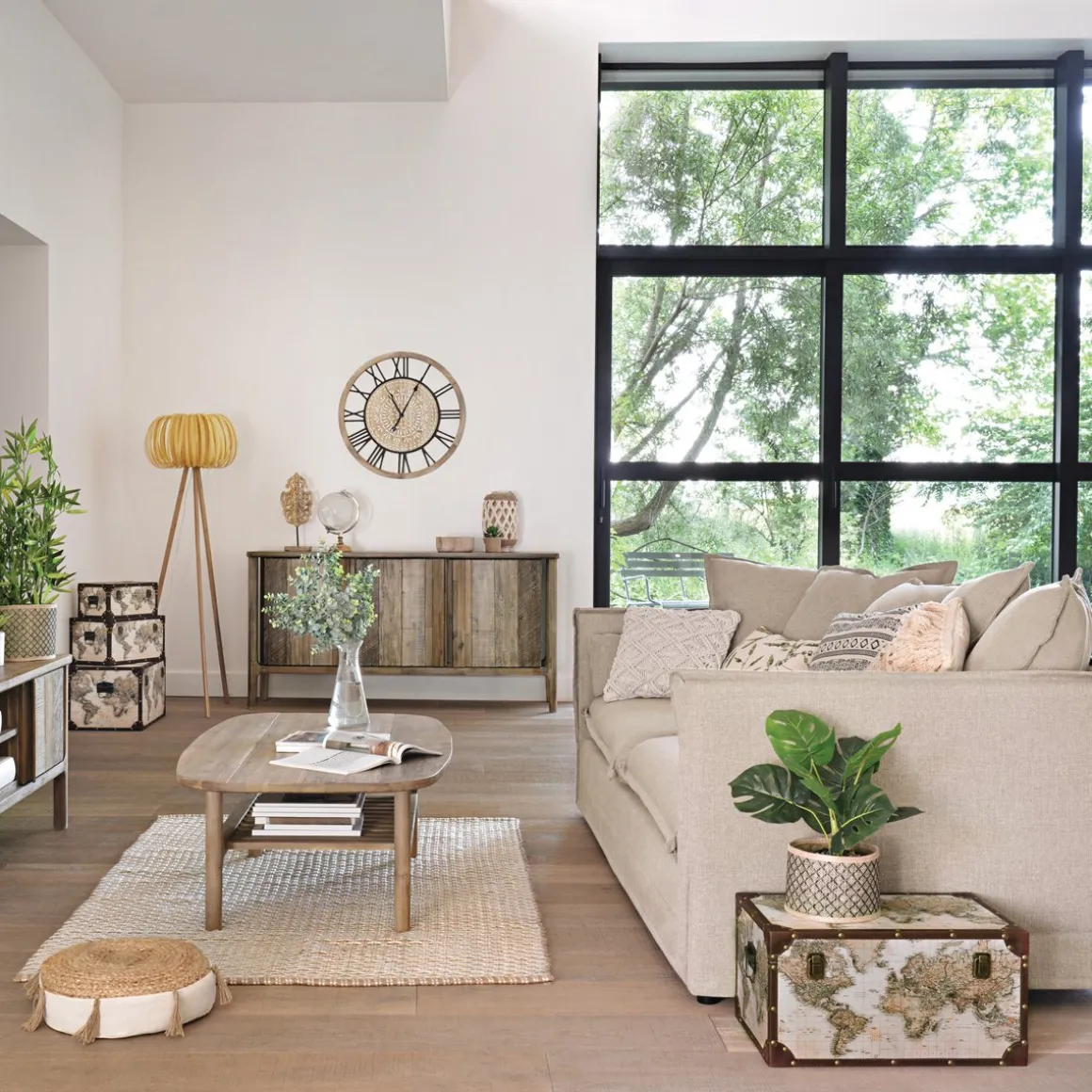 Baú decoração mundo ANZO 21x41cm