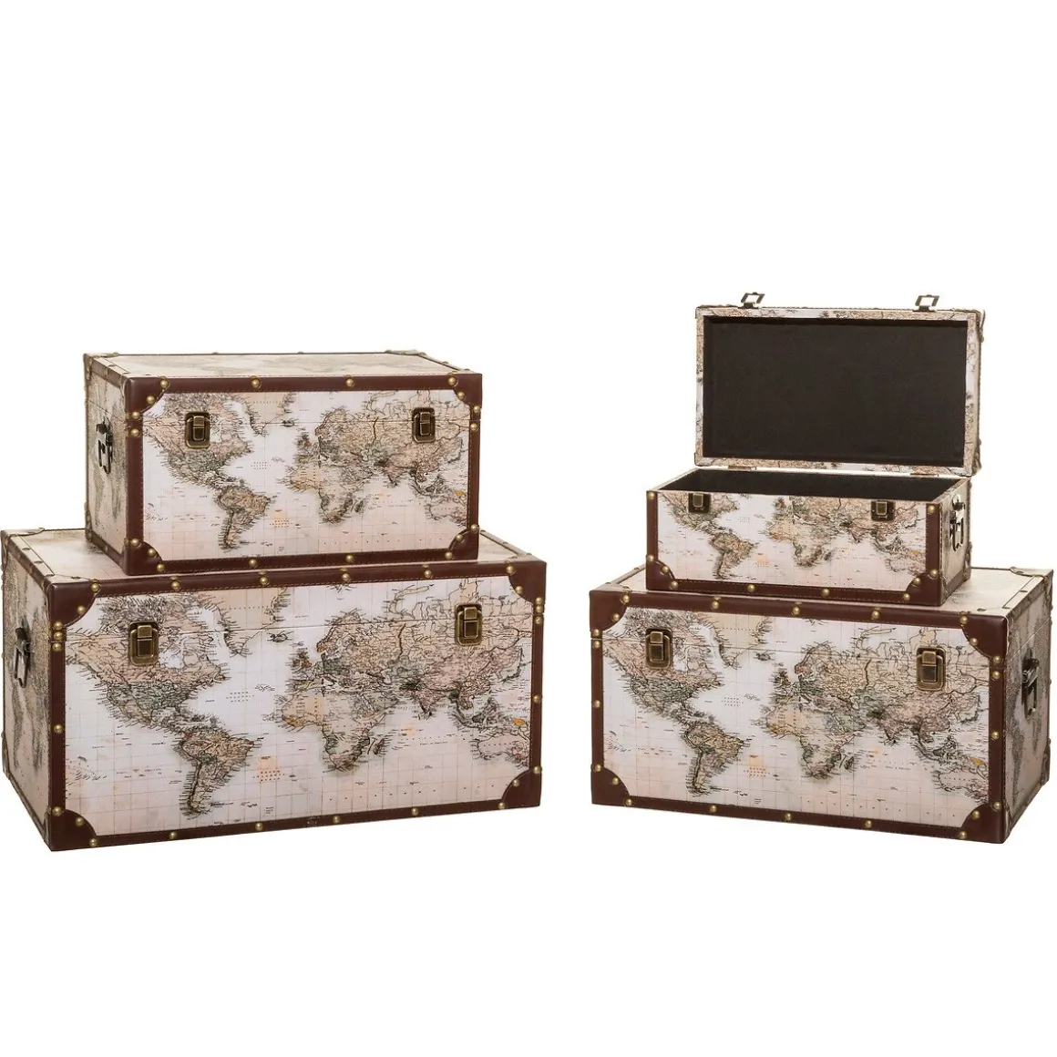 Baú decoração mundo ANZO 16x35cm