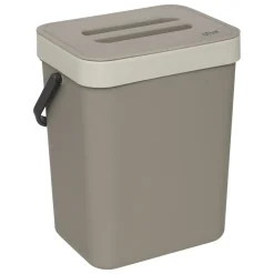 Balde do lixo com suporte bege 5l