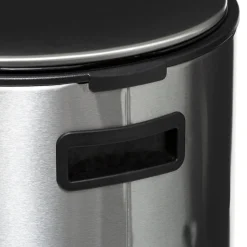 Balde do lixo DELTA prateado em metal 30l