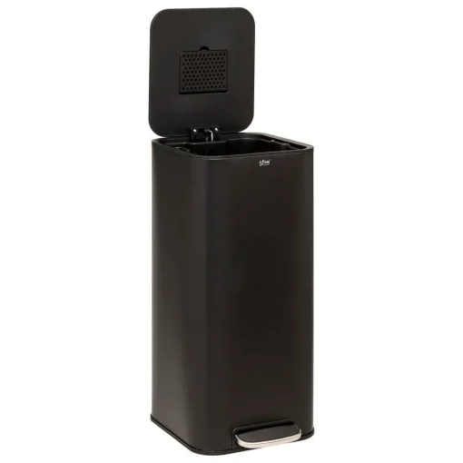 Balde do lixo DELTA preto em metal 30l