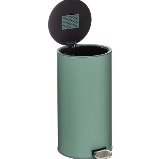 Balde do lixo DELTA verde em metal 30l