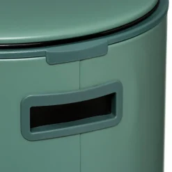 Balde do lixo DELTA verde em metal 30l