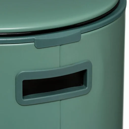 Balde do lixo DELTA verde em metal 30l