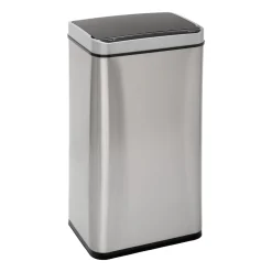 Balde do lixo retangular em inox com sensor 40l