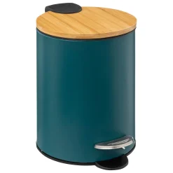 Balde MODERN azul petróleo em metal softclose 3l
