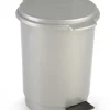 Balde wc cinza com pedal 6l