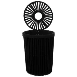 Balde wc com tampa MANILLE preto 7l