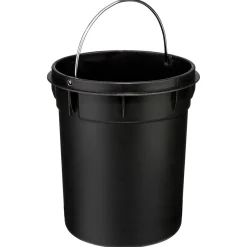 Balde wc preto metal 3l