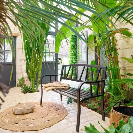 Banco de jardim alvernia preto