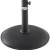 Base para guarda-sol preto em betão