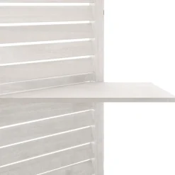 Biombo Branco Em Madeira Com 3 Prateleiras 170cm