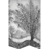 Biombo decorativo preto e branco paisagem CUBA