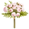 Bouquet 18 MINI camélas rosa 30cm
