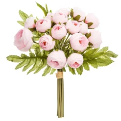 Bouquet 18 MINI camélas rosa 30cm