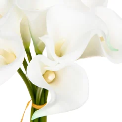 Bouquet com 8 jarros brancos