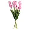 Bouquet com 10 tulipas rosa 48cm