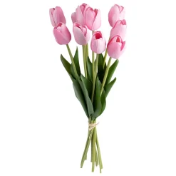 Bouquet com 10 tulipas rosa 48cm
