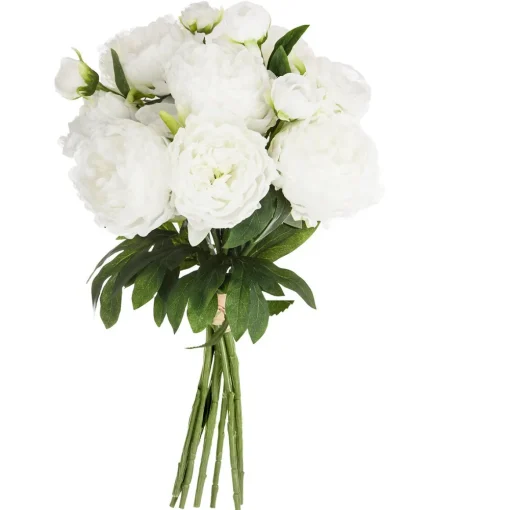 Bouquet de 13 peônias brancas 50cm