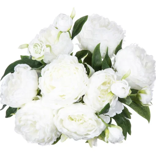 Bouquet de 13 peônias brancas 50cm