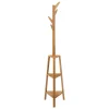 Cabide De 4 Hastes E Prateleiras Em Bambu 177cm